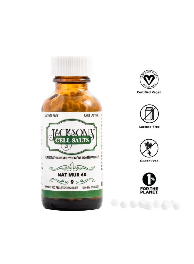 Jackson's Jackson’s Cell Salt #9 NAT mur 6X (500 Pellet Bottle) - Certified Vegan, Lactose-Free Natrum muriaticum 6X - Image 2