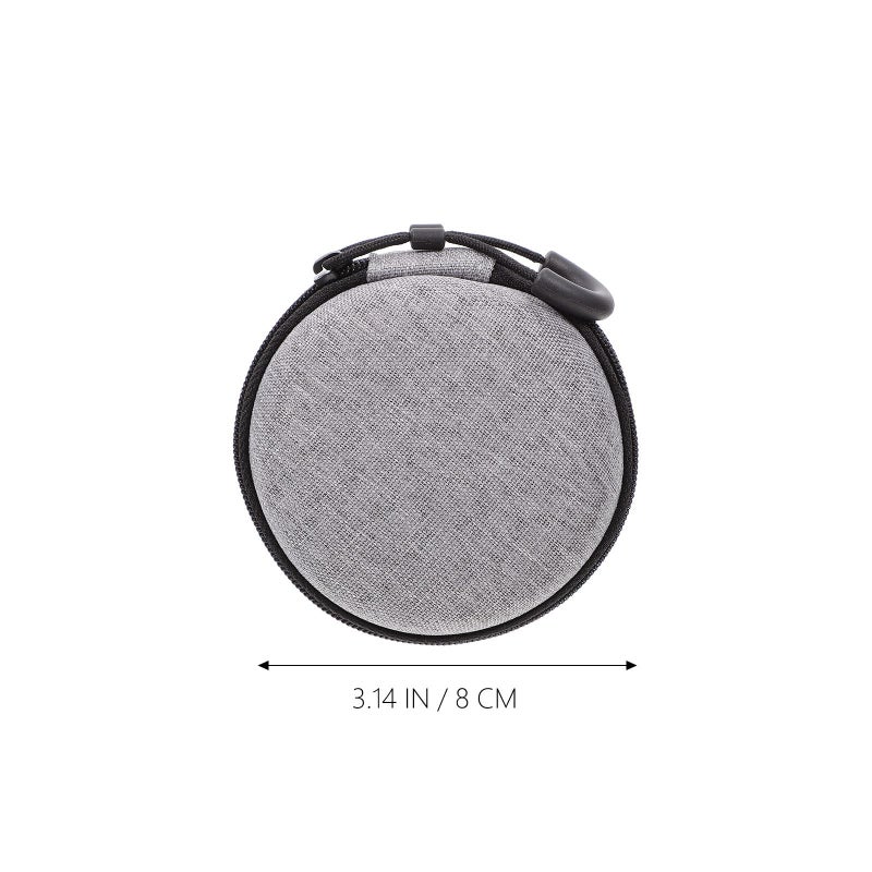Large Capacity Waterproof Storage Pouch For Earbuds Data Cable Keys Gray Organizer Bag - Image 3