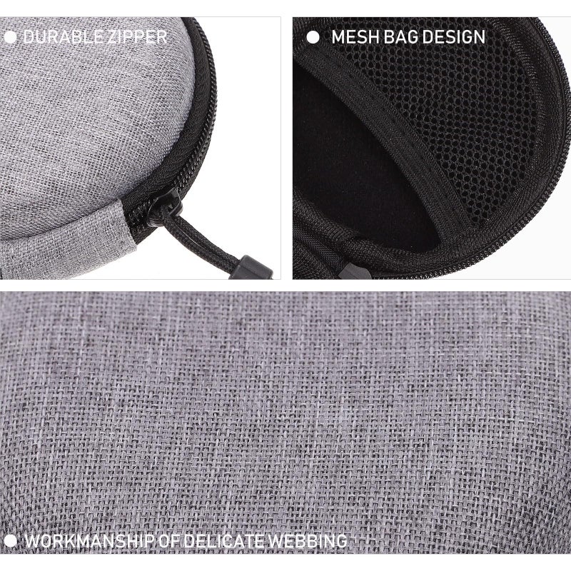 Large Capacity Waterproof Storage Pouch For Earbuds Data Cable Keys Gray Organizer Bag - Image 4