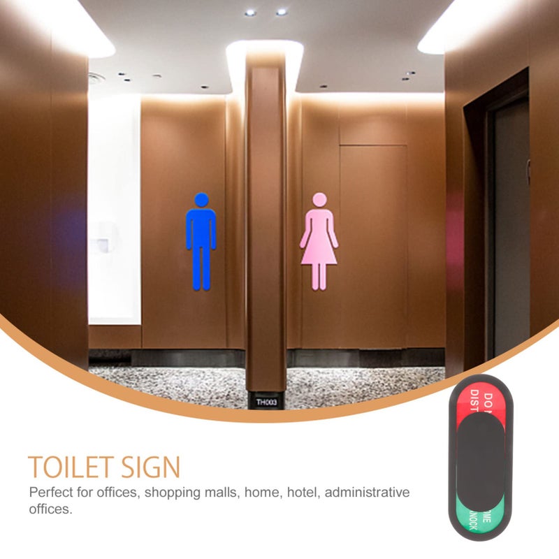 Black Toilet Privacy Sign Do Not Disturb Indicator Occupied Vacant Status Board Easy Install - Image 5