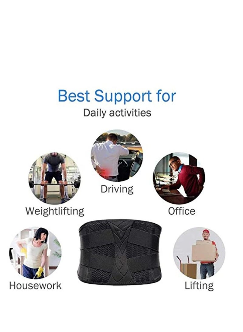 SYOSI SYOSI Stabilizing Lumbar Lower Back Brace Support Belt with Dual Breathable Stabilizing Waist Lumbar Lower Back Brace Support Belt for Sciatica, Herniated Disc, Scoliosis Back Pain relief - Image 2