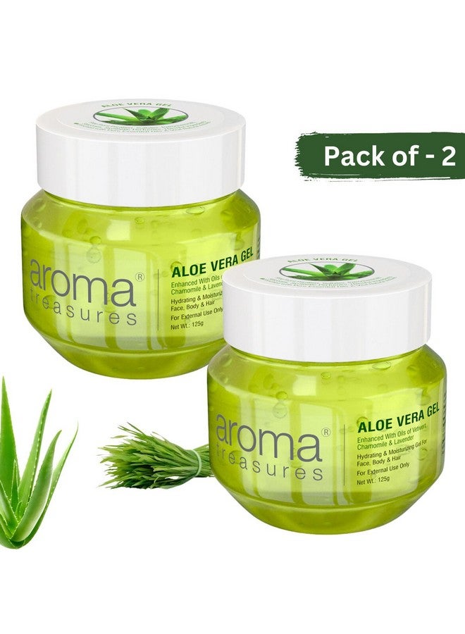Aroma Treasures جل الألوة فيرا من أروما تريجرز للوجه والبشرة والجسم والشعر | جل ألوة فيرا خالي من البارابين لبشرة متألقة مناسب للرجال والنساء (125 جرام) (عبوة من 2)  - Image 2