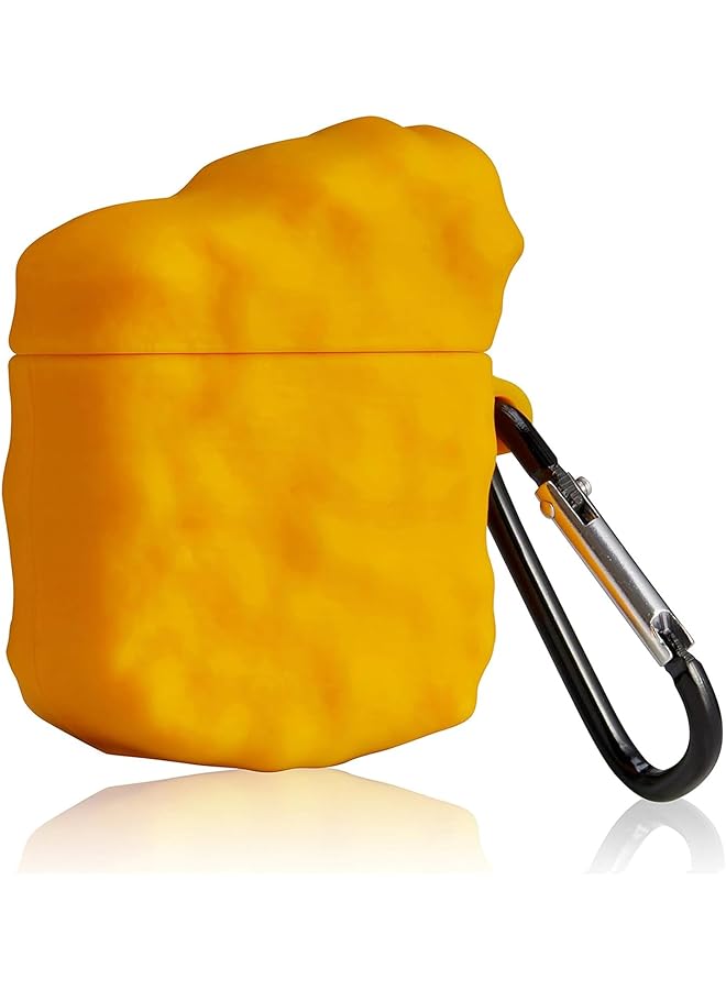 إيروريكس حافظة جديدة لسماعات Airpods بتصميم على شكل قطع دجاج حلوة وحامضة وحافظة واقية لسماعات Airpods وحامل سماعات أذن كرتوني من قطع الدجاج لحمل سماعات Airpods من الجيل الأول والثاني - Image 1
