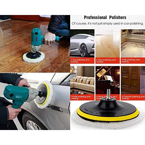 DIY Crafts 10 Pcs Kit, 3" inch Kit., Polishing Pads Sponge Woolen Polishing Waxing Buffing Pads Kits Polishing Compound Drill Buffing Sponge Pads Kit (10 Pcs Kit, 3" inch Kit.) - Image 5