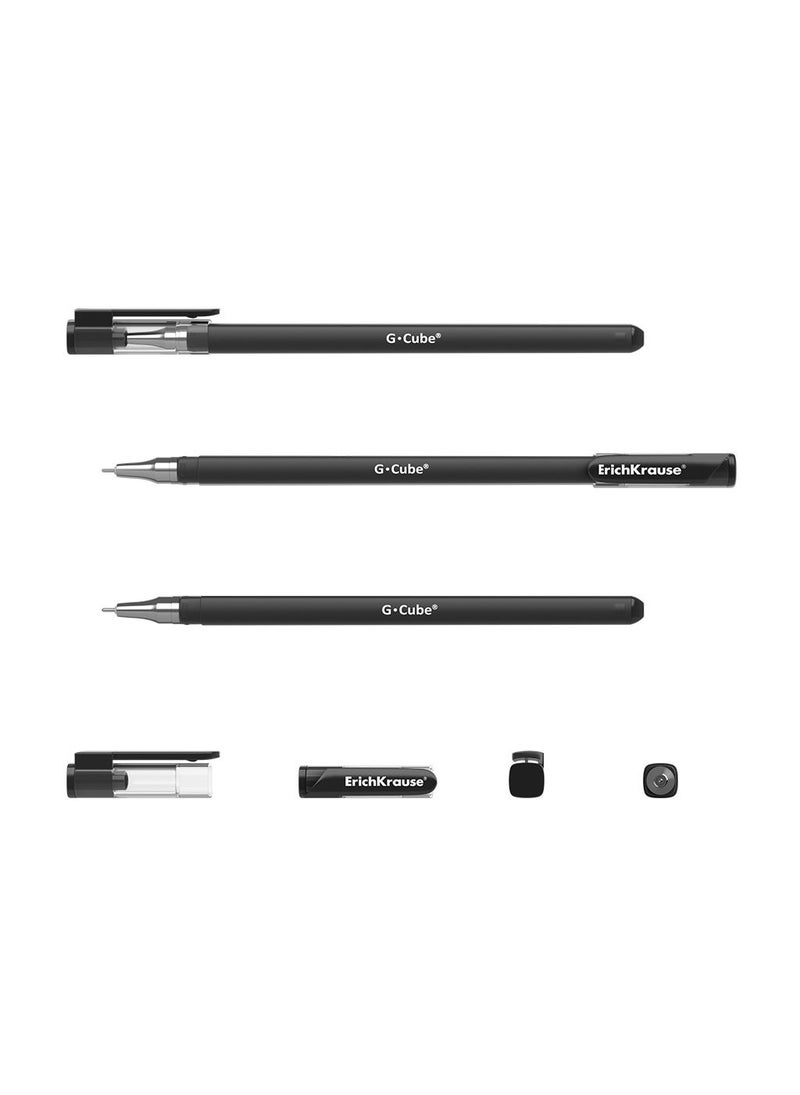 ErichKrause Gel ink pen G-Cube Stick Classic 0.5, ink color: black (box 12 pcs.) - Image 2