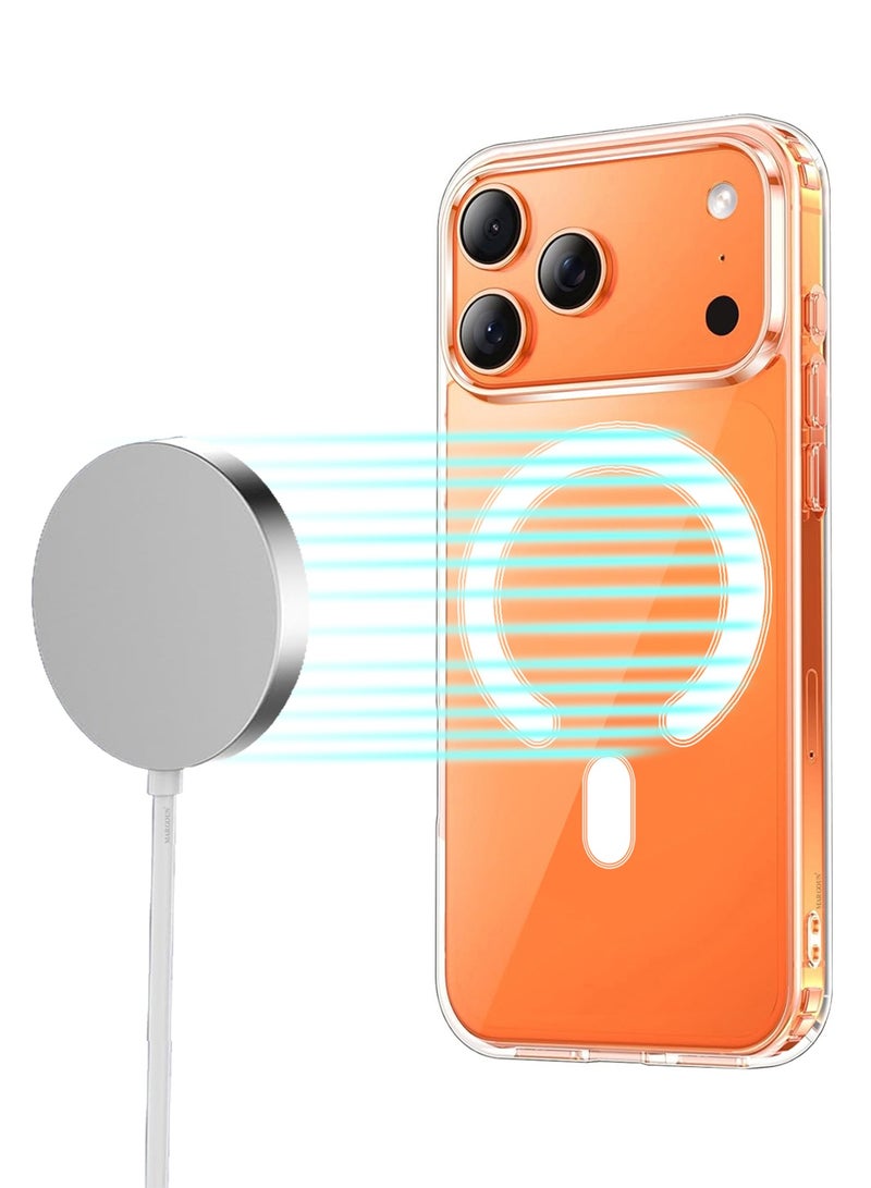 2 Packs Magnetic Clear Case for iPhone 17 Pro Max - One Case One 3D Screen Protector - MagSafe Compatible Shockproof TPU Drop Protection Slim Transparent Cover - Image 2
