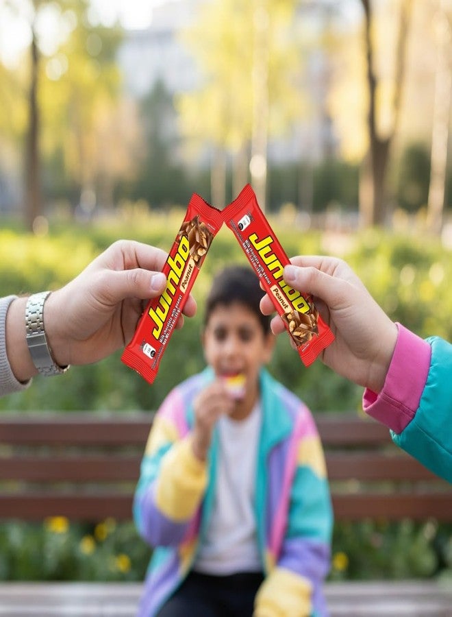 jumbo لوح شوكولاتة الفول السوداني العملاق، شوكولاتة ناعمة وفول سوداني مقرمش، 12 لوح فردي (14.8 أونصة) - Image 4