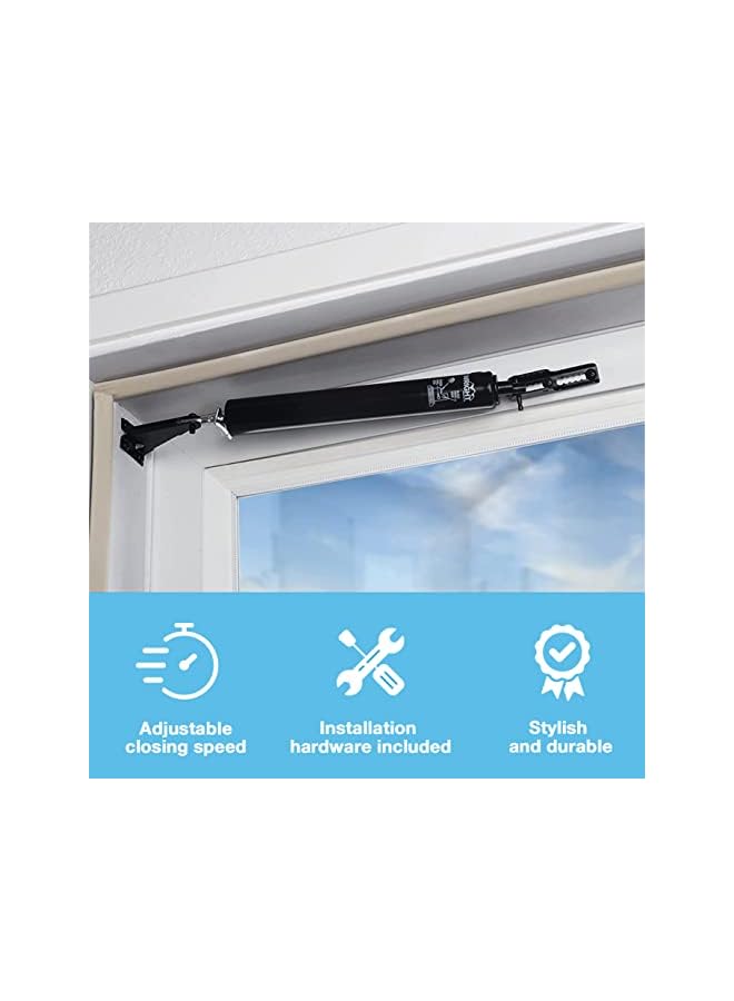 Wright Products - Light Duty Pneumatic Screen and Storm Door Closer, Black - Image 4
