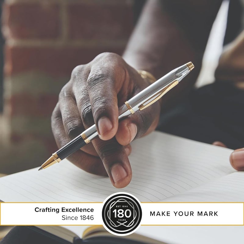 Cross Century II Refillable Gel Ink Rollerball Pen, Medium Rollerball, Includes Luxury Gift Box - Medalist Chrome - Image 3