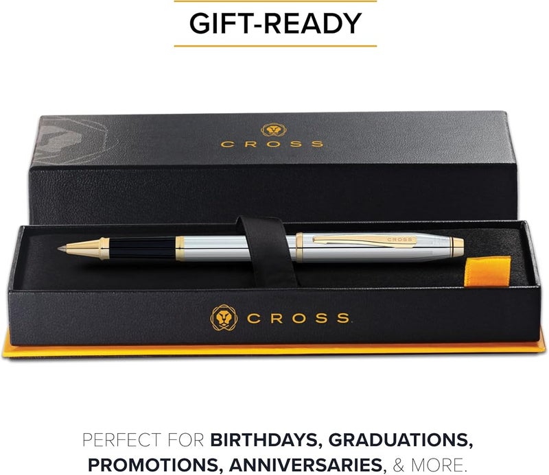 Cross Century II Refillable Gel Ink Rollerball Pen, Medium Rollerball, Includes Luxury Gift Box - Medalist Chrome - Image 5