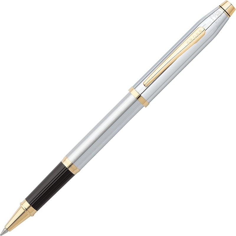 Cross Century II Refillable Gel Ink Rollerball Pen, Medium Rollerball, Includes Luxury Gift Box - Medalist Chrome - Image 1