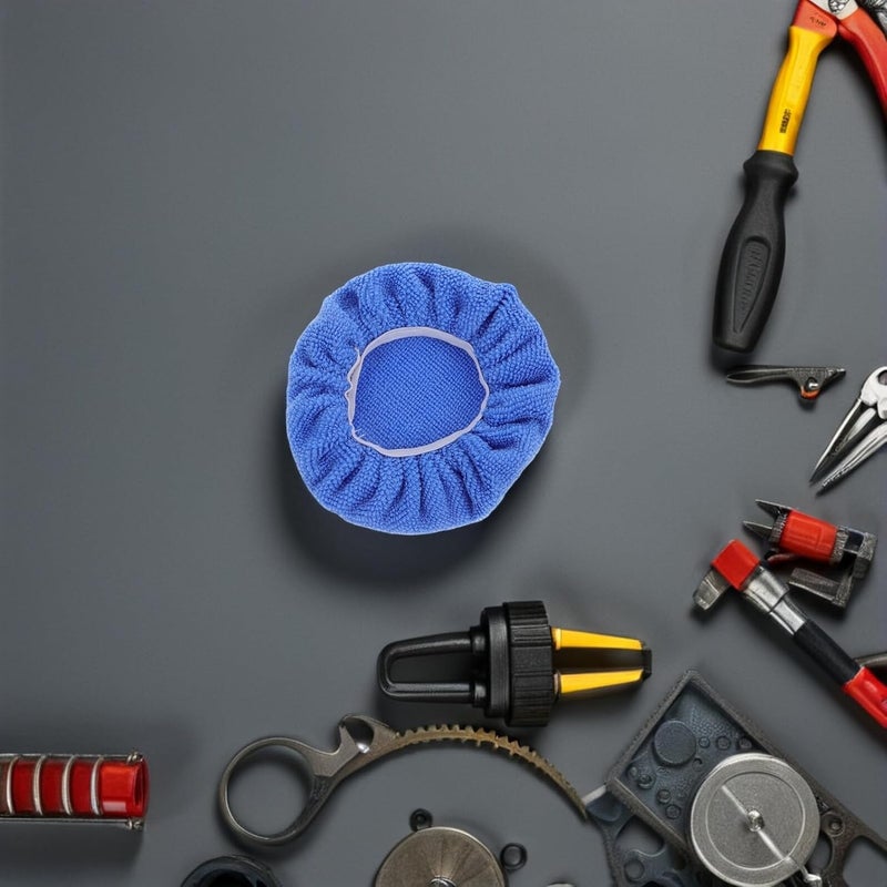 24pcs 5-6 Inch Automotive Polishing Pad Bonnets Blue Microfiber Car Buffer Polisher Covers for Waxing and Car Detailing Maintenance - Image 5