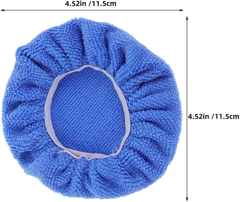24pcs 5-6 Inch Automotive Polishing Pad Bonnets Blue Microfiber Car Buffer Polisher Covers for Waxing and Car Detailing Maintenance - Image 2