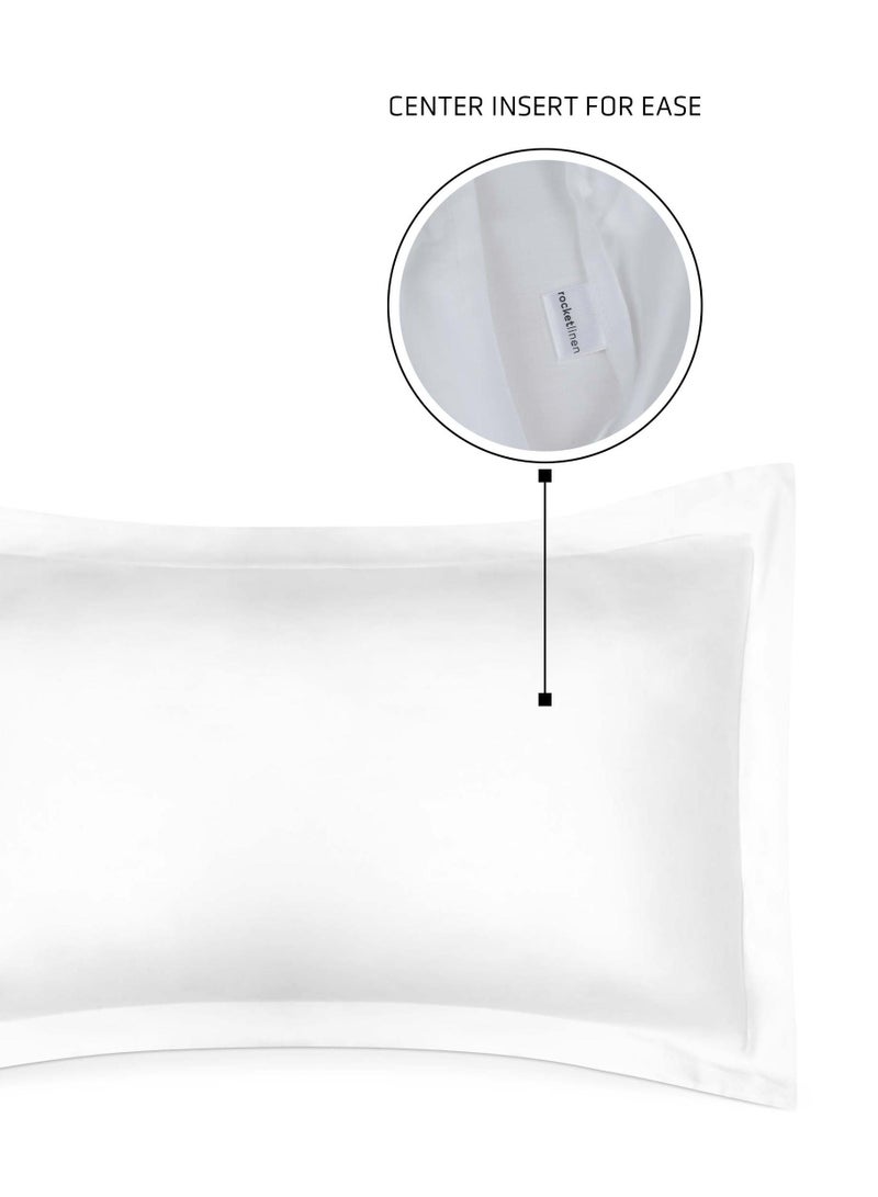 rocketlinen Queen Duvet Cover 400 Thread Count Pure Cotton with 2 Pillow Shams - Image 3