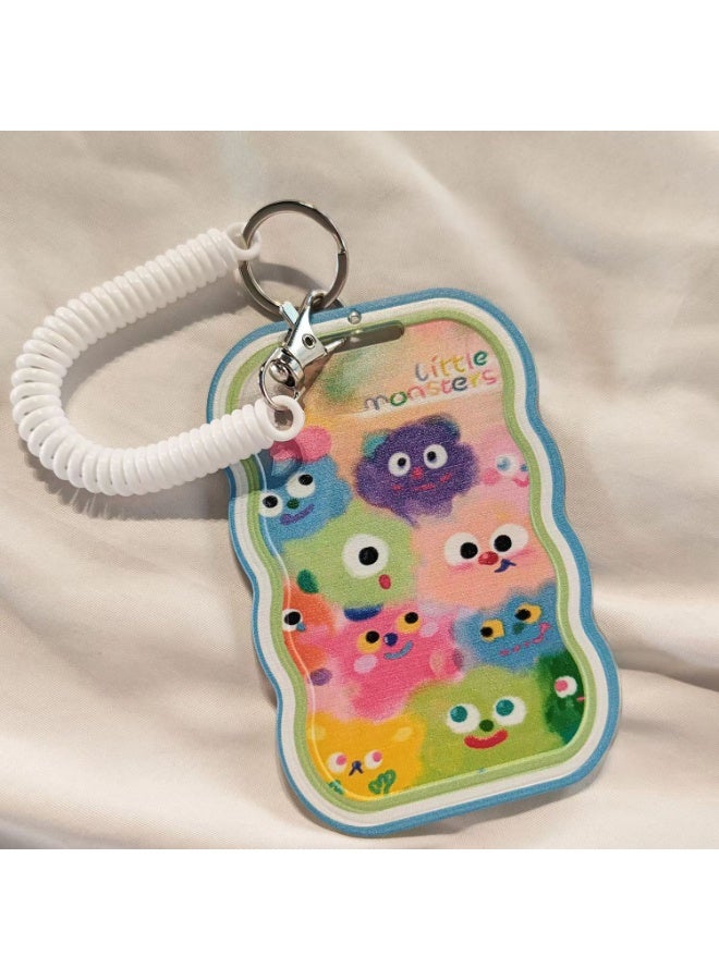 NIBEMINENT 1 - Piece Elf Kpop Photo Card Holder Pendant Key Chain ID Badge Holder ID Card Holder Photo Card Protector for School ID Office ID Access Card for Women Girls