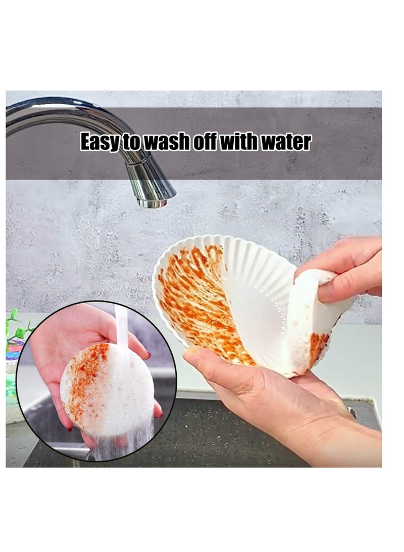 Excefore Compressed Wood Pulp Dish Sponge, 12 Pcs Reusable Dish Sponge, 100% Biodegradable Natural Scrubber Sponge, Good for Kitchen、 Bathroom and Cars  - Image 3