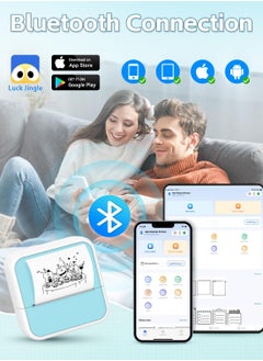 WENTCCION Sticker Printer Mini Printer with Stickers Print Pod Bluetooth Inkless Printer Sticker Maker Portable Thermal Printer for iphone Impresora Portátil for Notes Journal DIY Kids Gift  - Image 3