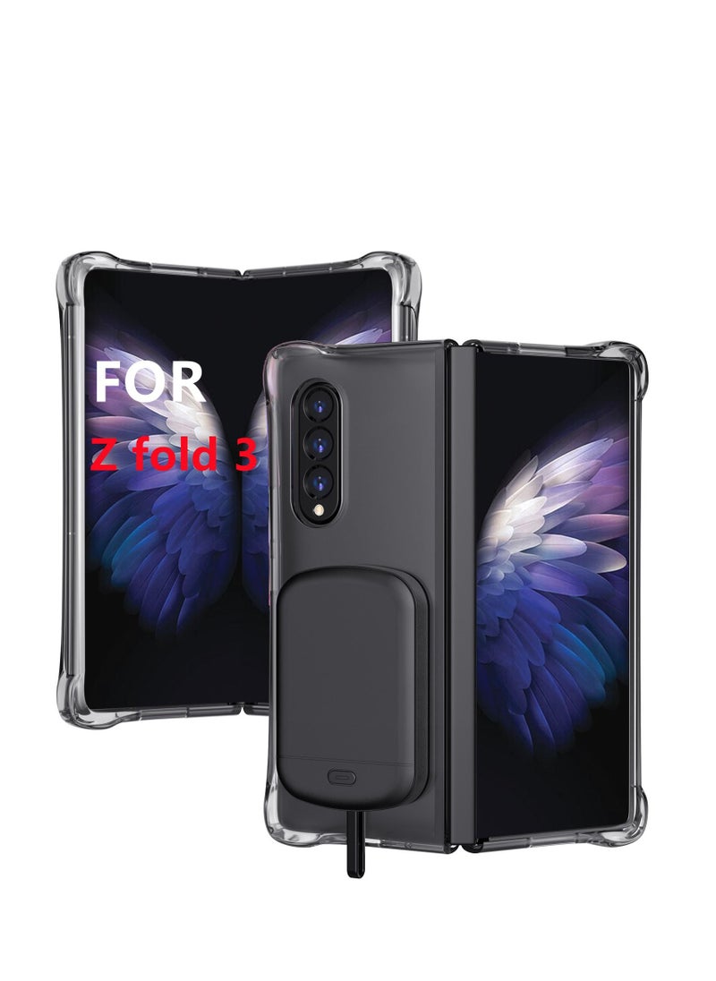 GULFLINK 10000mah Wireless Magnetic Power Bank with Protection Case Cover for Samsung ZFOLD3 Black  - Image 1