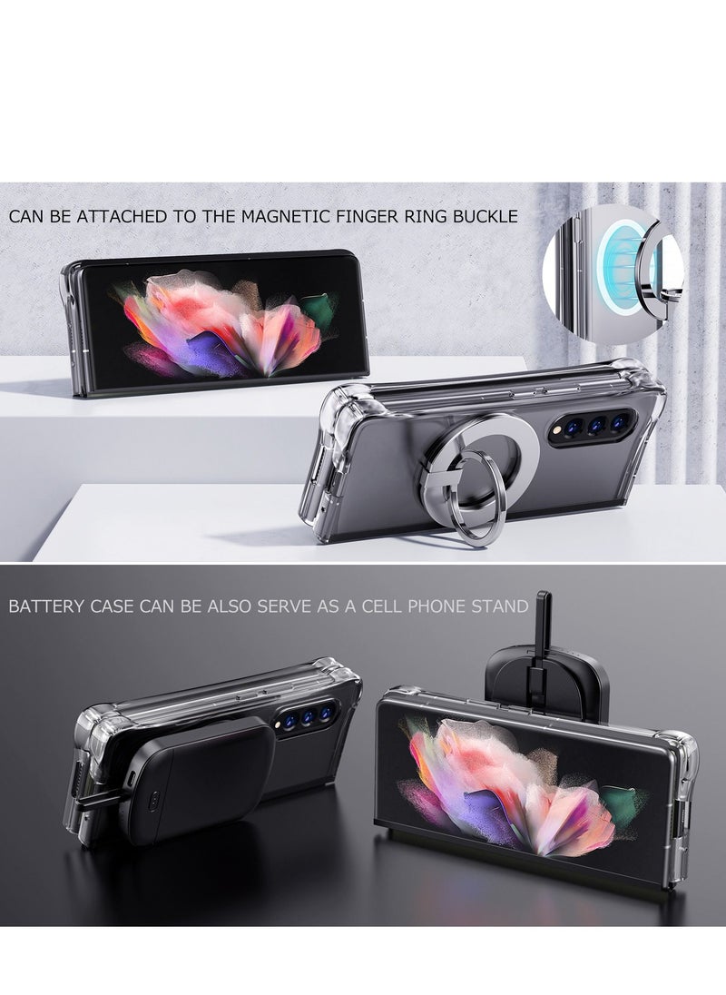 GULFLINK 10000mah Wireless Magnetic Power Bank with Protection Case Cover for Samsung ZFOLD3 Black  - Image 5