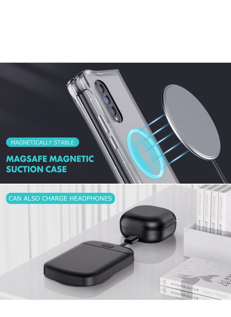 GULFLINK 10000mah Wireless Magnetic Power Bank with Protection Case Cover for Samsung ZFOLD3 Black  - Image 3