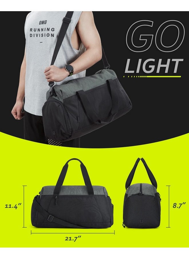 BAGSMART BAGSMART Gym Bags for Men Women, Foldable Travel Duffle Bag, Lightweight Weekender Duffel Bag With Shoe Compartment, Water Resistant Workout Duffle Sports Bag for Travel Yoga, Black  - Image 3