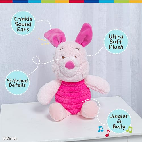 KIDS PREFERRED Baby Winnie The Pooh and Friends Stuffed Animal with Jingle and Crinkle, Piglet 14” 9 inch (Pack of 1) - Image 3