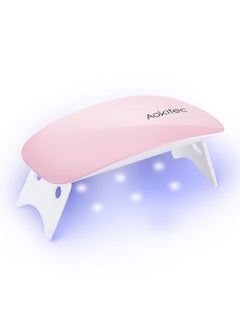 Aokitec Uv Light For Nails Mini Uv Led Nail Lamp Portable Nail Dryer For Uv Gel Polish Nail Glue Gel Mouse Shape Small Size With Usb Cable For Curing All Nail Gels (Pink) Home Diy Mani  - Image 1