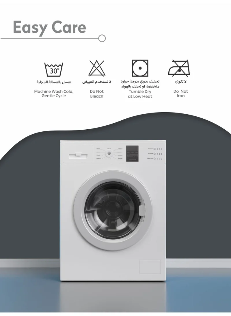 Donetella Striped Duvet Cover Set Twin Size Fits 120x200 cm - 4-Pcs Bed Set, Microfiber Fabric - 1 Duvet Cover, 1 Fitted Sheet, 1 Pillow Sham, 1 Pillowcase (Filler Not Included)