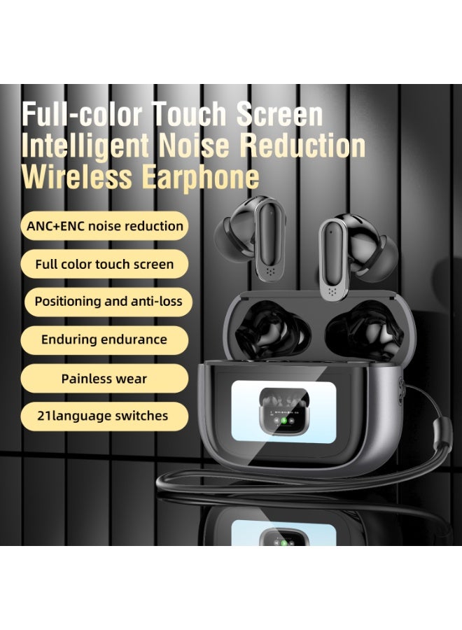 TWS Bluetooth Earbuds with ANC+ENC Noise Cancellation, Dual 13mm Speakers, Space Titanium Grey - Image 2