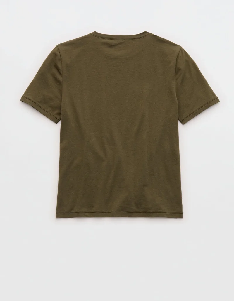 Aerie  Aerie SMOOTHEZ Cotton Blend Short Sleeve Crew T-Shirt for Women | Best Price UAE