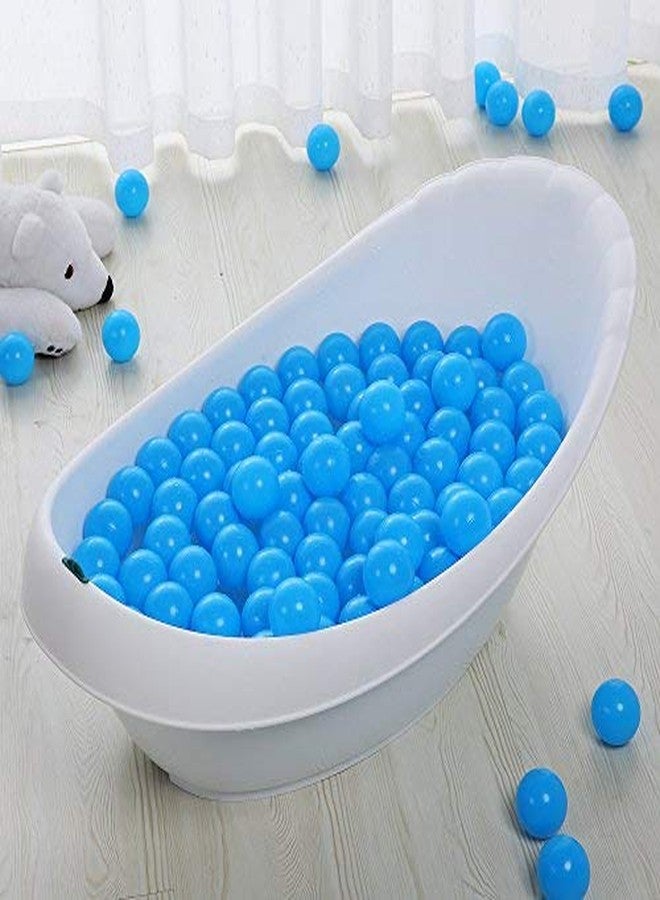 PlayMaty Play Ball Pool Pit Balls - 2.36inches Phthalate&BPA Free Plastic Ocean Transparent Balls for Kids Toddlers and Babys for Playhouse Play Tent Playpen Pool Party Decoration Pack of 70 (Blue) - Image 2