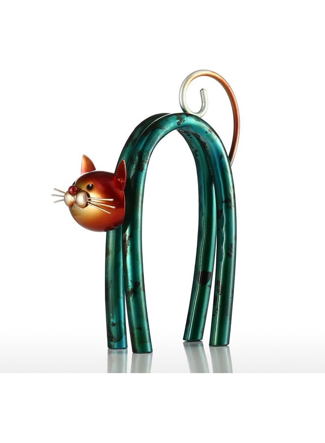 NIBEMINENT Spring Little Cat Home Decoration Ornament Green/Brown - Image 1
