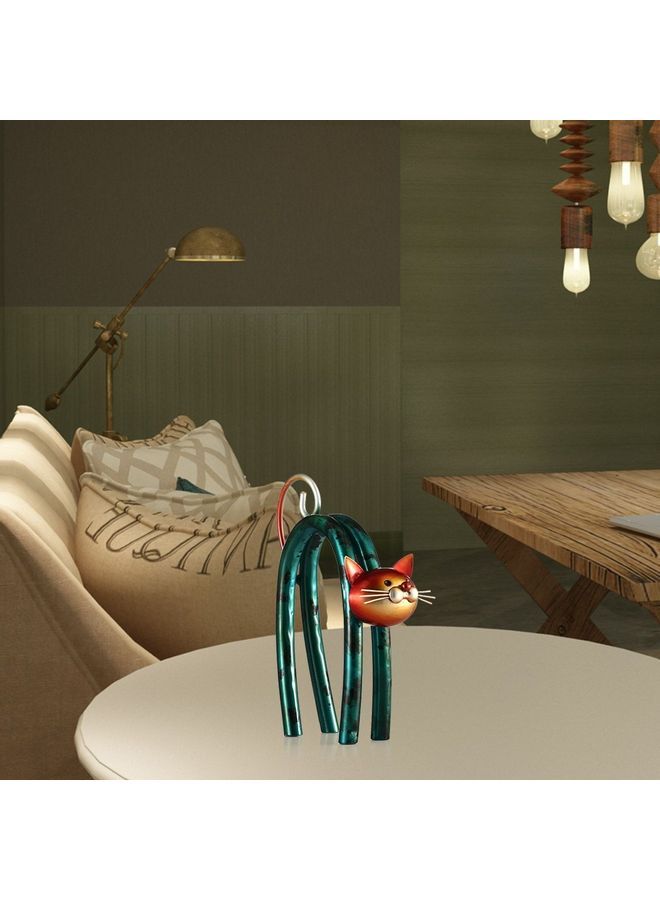 NIBEMINENT Spring Little Cat Home Decoration Ornament Green/Brown - Image 3
