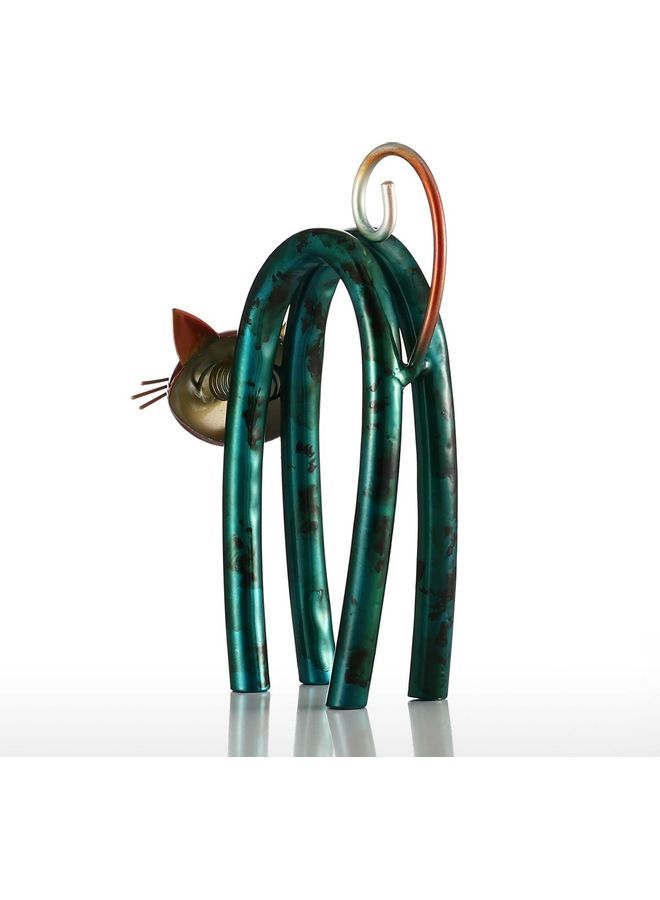 NIBEMINENT Spring Little Cat Home Decoration Ornament Green/Brown - Image 2