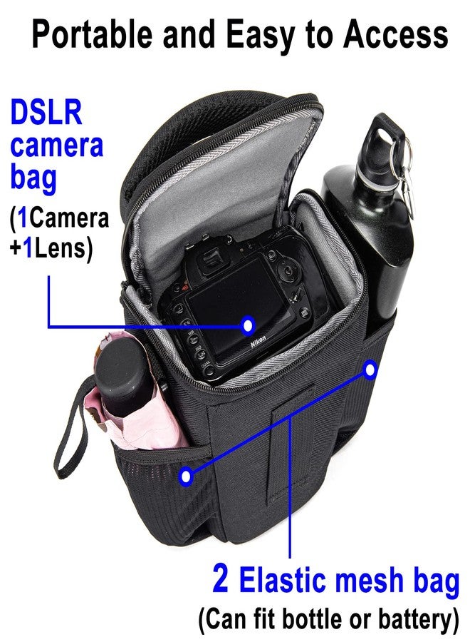 CADeN DSLR/SLR Camera Shoulder Bag Case with Adjustable Shoulder Strap, Compatible for Nikon, Canon, Sony Mirrorless Cameras Waterproof (Small) - Image 3