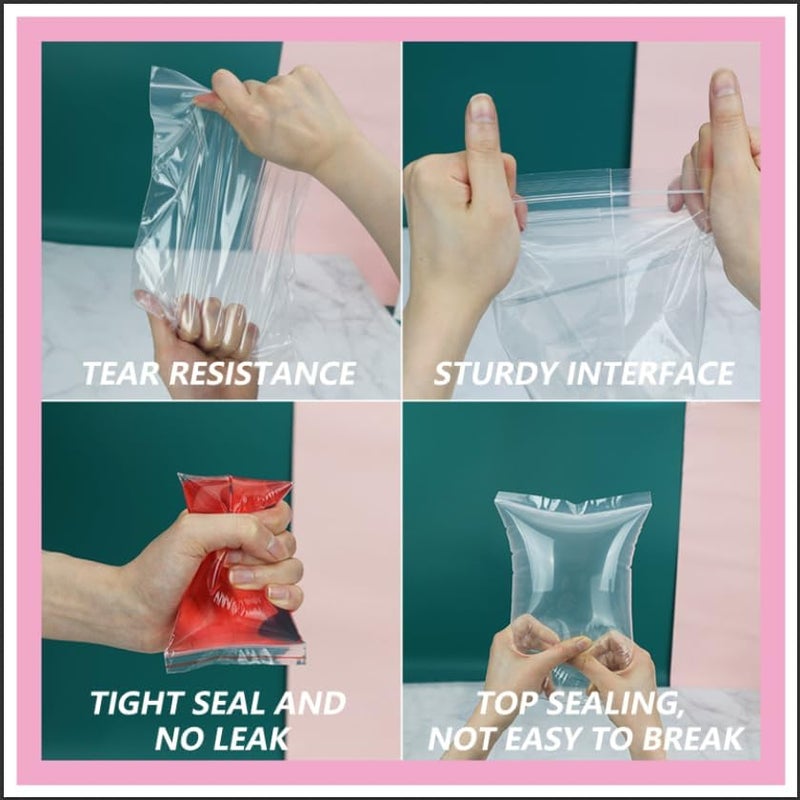 iMailer - 500 Pcs- 8" x 10" Plastic Zip Poly Bags- Clear Resealable Zip Bag for Art Prints, Brochure, Photoes, Handicraft Gift - Image 3