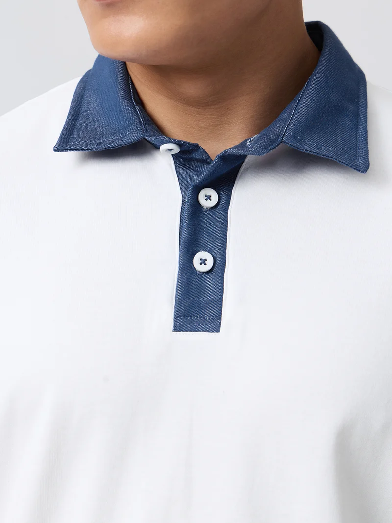 ذا سوليد ستور Oversized Polo: Cyan