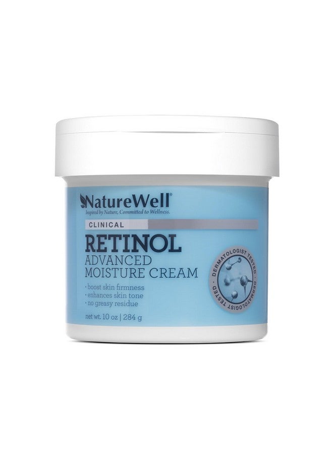 NATURE WELL Clinical Retinol Advanced Moisture Cream For Face Body & Hands Boosts Skin Firmness Enhances Skin Tone No Greasy Residue 10 Oz - Image 1
