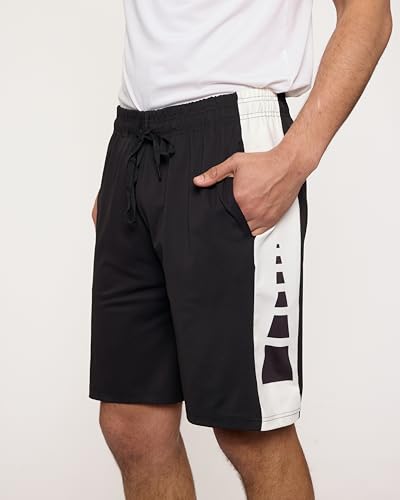 REALESSENTIALS Real Essentials Men’s 5 Pack: 9" Dry-Fit Shorts – Athletic Gym, Workout, Basketball, Running, Casual Lounge Active Pockets, Set 10, S - Image 4