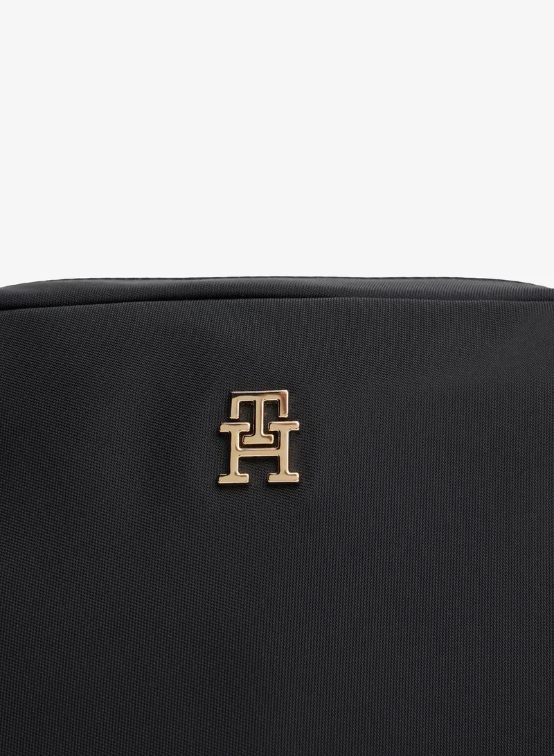 TOMMY HILFIGER Black TH Monogram Crossbody Camera Bag for Women | Best Price UAE