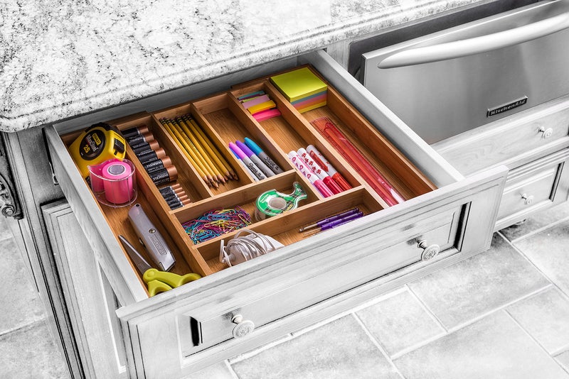 Bellemain Expandable Bamboo Drawer Organizer - Large Kitchen Utensil Holder for Cutlery, Silverware, Flatware Storage - Utensil Organizer for Kitchen Drawers, Desk, Junk Drawer Organizer Tray, 8-Slot - Image 5