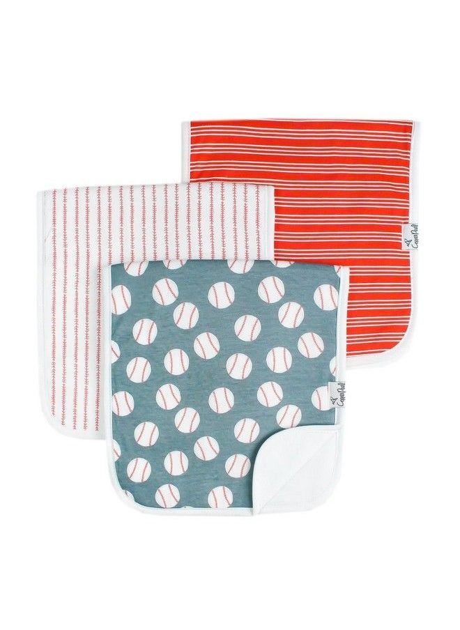 Copper Pearl Baby Burp Cloth Large 21''X10'' Size Premium Absorbent Triple Layer 3 Pack Gift Set “Slugger  - Image 2