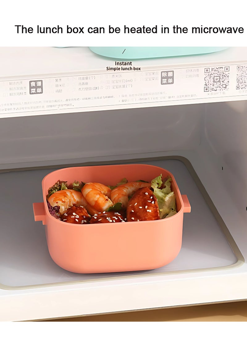 Twisoo Lunchmate Kids Cereal Lunch Box with Stainless Steel Bowl, Spoon and Plastic Scissors - Double Decker BPA Free Clip Lock Leakproof Spill proof - 2 Compartment Design 750ml (Pink) - Image 4