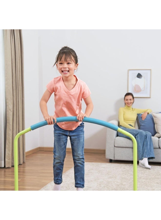 Bestway WonderJump Trampoline for Kids 3 Feet | 36 Inch Preschooler Mini Trampoline with Stabilizing Handlebar, Foam Grip & Non-Slip Foot Pads | Indoor Trampoline | Ages 3+ - Image 3