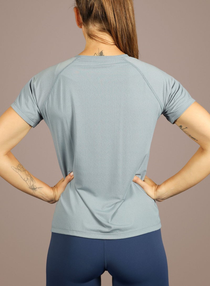 THUGFIT Antares Tee - Ladies T-Shirt - Blue Gray - Image 3