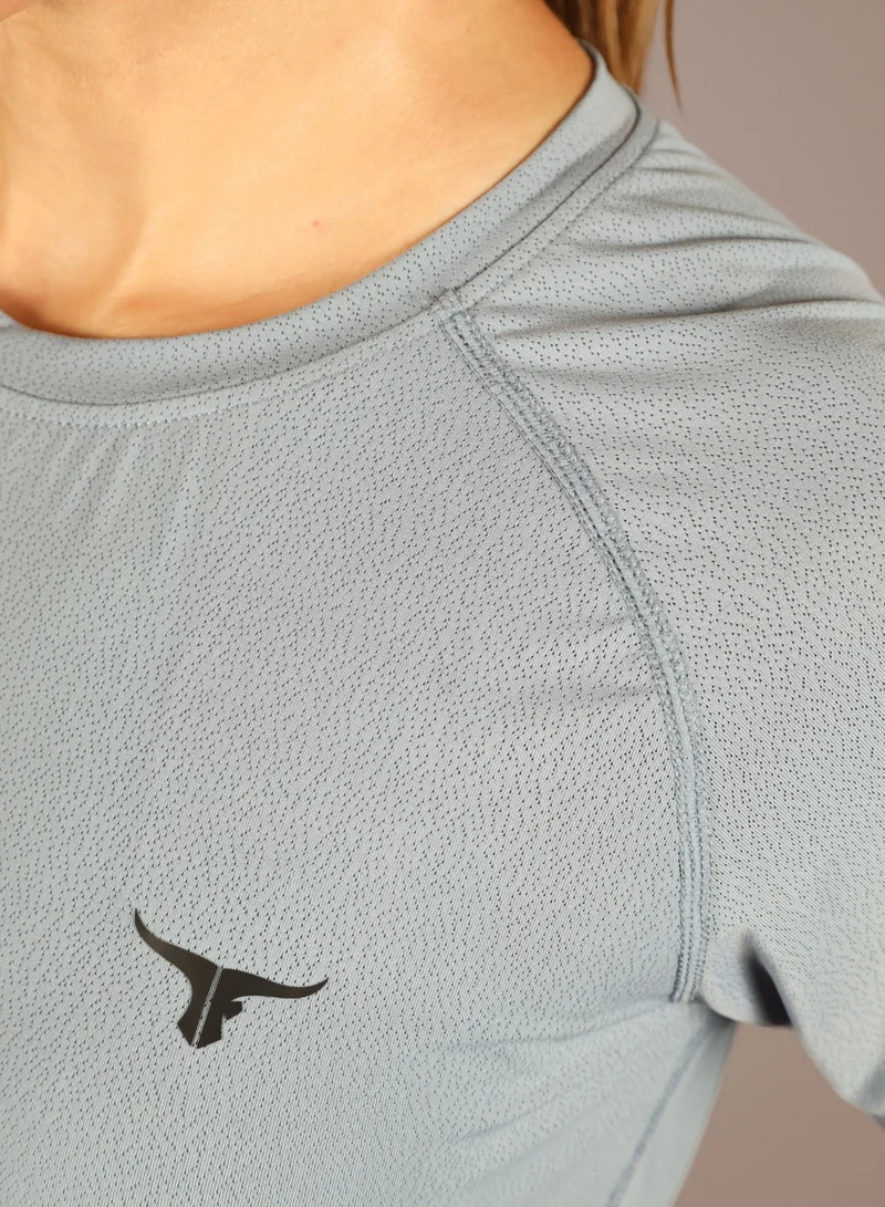 THUGFIT Antares Tee - Ladies T-Shirt - Blue Gray