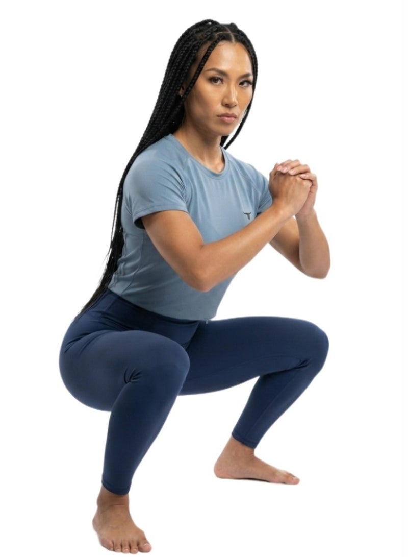 THUGFIT Antares Tee - Ladies T-Shirt - Blue Gray - Image 2