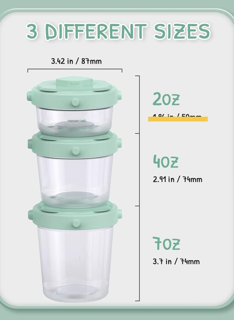 Excefore Baby Food Storage Jars, 6 Set(2/4/7oz), Baby Food Containers with Lids, - Image 4