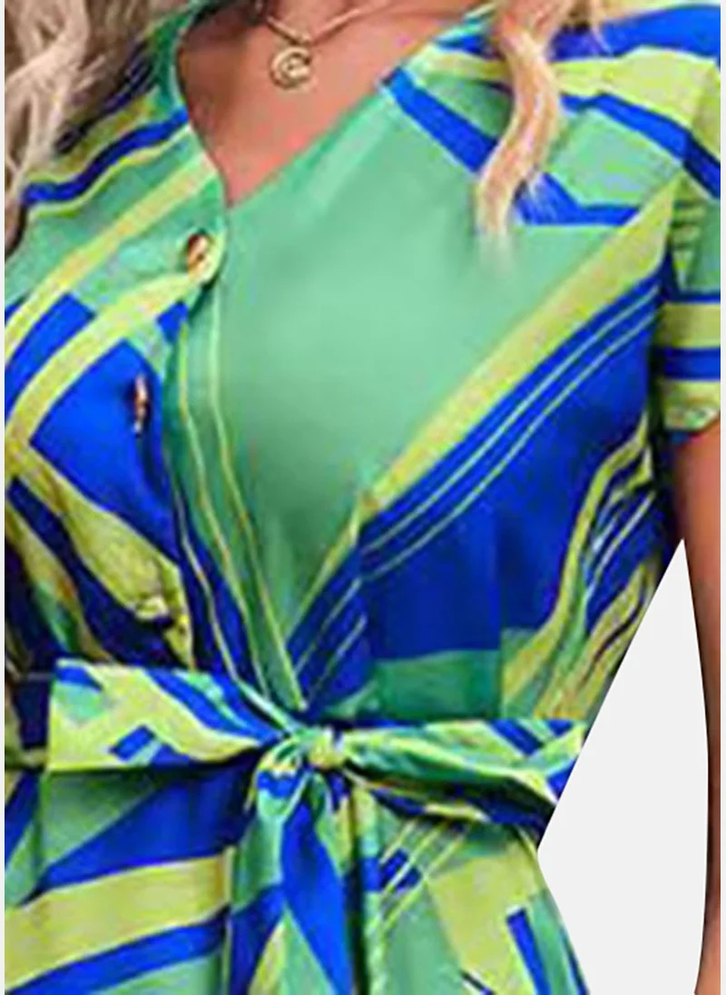YUNIQEE Abstract Print Fit & Flare Dress