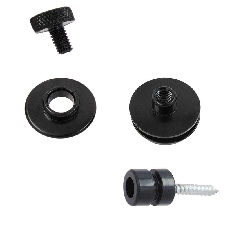Wolfride 4PCS Guitar Strap Locks Bass Strap Lock Buttons Black - Image 3